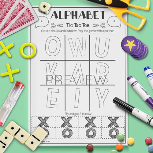 Alphabet Tic Tac Toe Game Fun ESL Worksheet For Kids