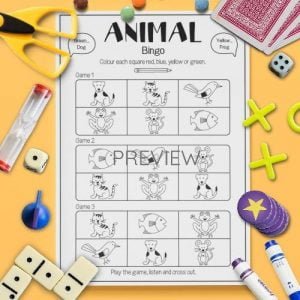 Animals | Bingo Game Activity | Fun ESL Worksheet For Kids