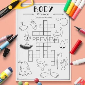 Face Body Crossword Activity ESL Worksheet For Kids