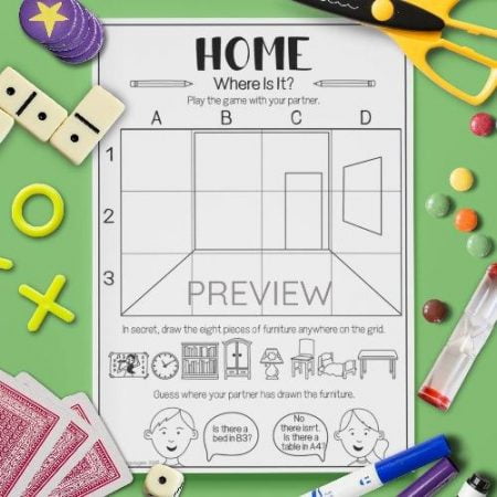 ESL English Home Where Is It Game Activity Worksheet