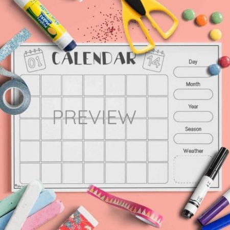 ESL English Perpetual Calendar Activity Worksheet