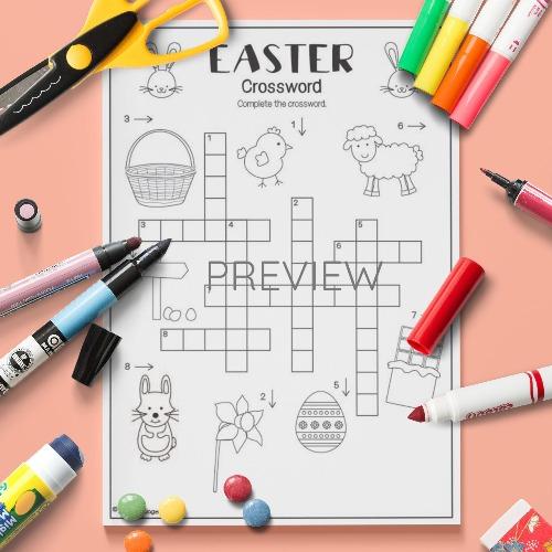 ESL English Easter Crossword Activity Worksheet