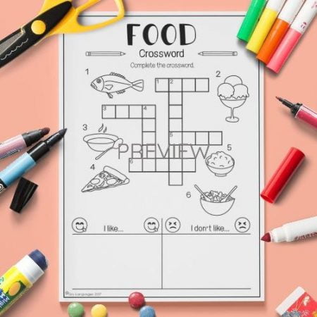 ESL English Food Dominoes Game Activity Worksheet