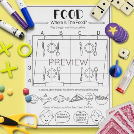 ESL English Food Where Is It Game Activity Worksheet