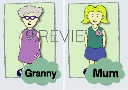 ESL Granny Mum Flashcard