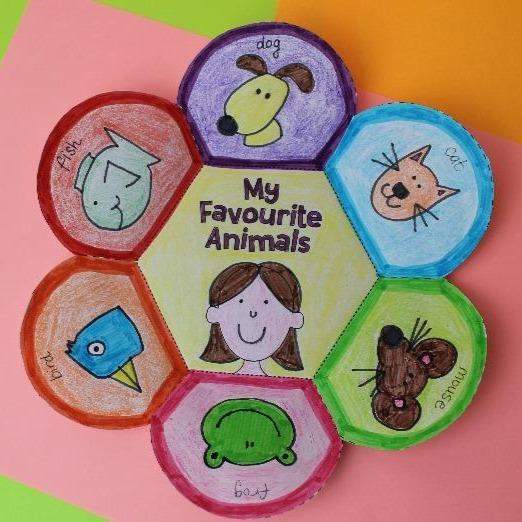My Favourite Animals | Flower Craft | ESL Worksheet For Kids