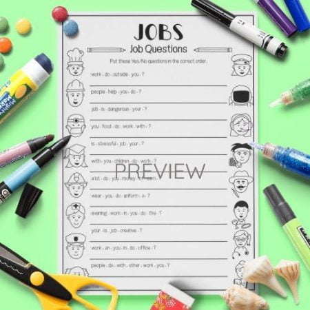 ESL English Job Questions Activity Worksheet