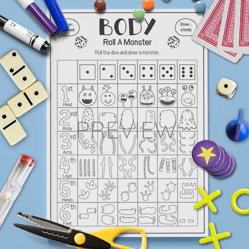 Draw a Monster Dice Game - The Activity Mom