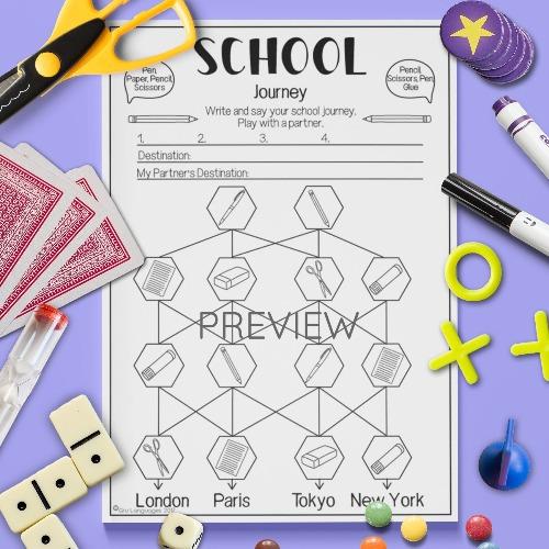 ESL English School Pronunciation Journey Activity Worksheet