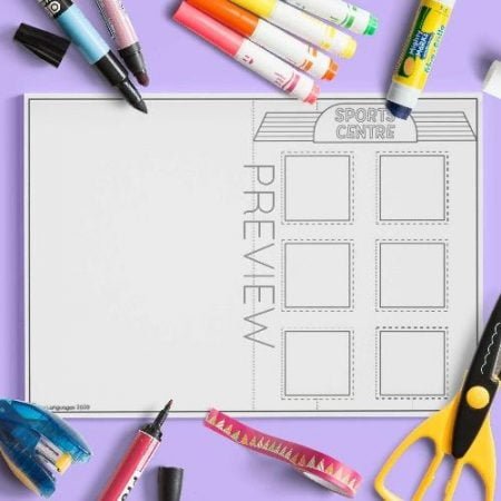 ESL English Sport Centre Craft Activity Worksheet