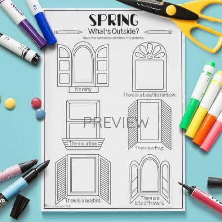 ESL English Spring What Is Outside Activity Worksheet