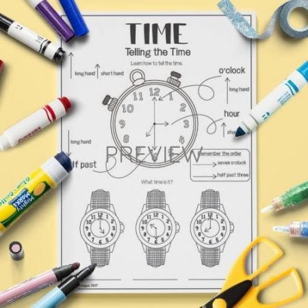 ESL English Telling The Time Activity Worksheet