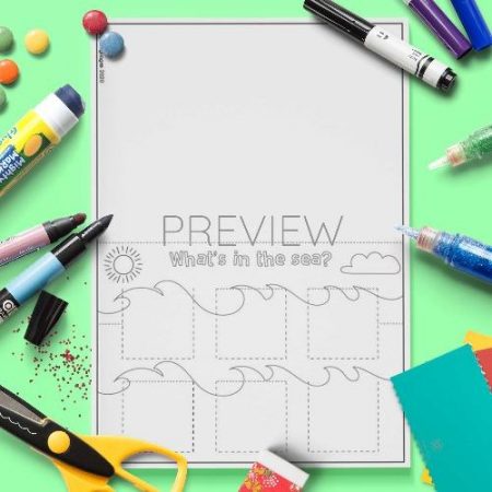 ESL English Under The Sea Craft Activity Worksheet