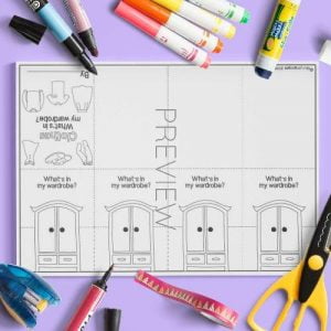Clothes | In My Wardrobe Book Craft | ESL Worksheet For Kids