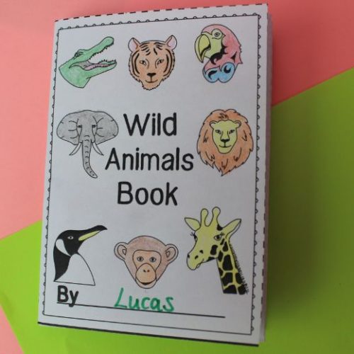 Wild Animals | Book Craft Activity | Fun ESL Worksheet For Kids