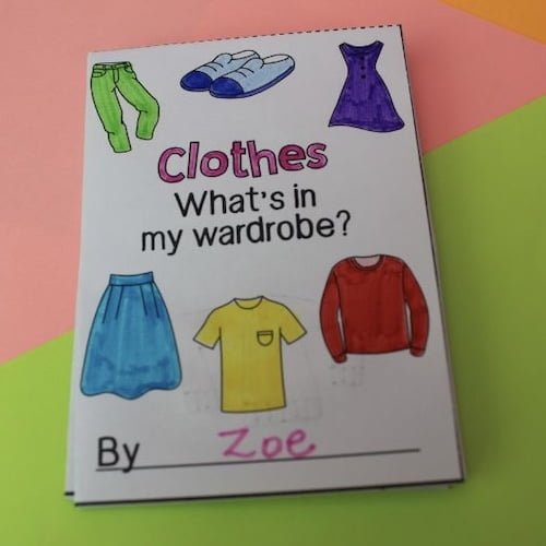 Clothes In My Wardrobe Book Craft Esl Worksheet For Kids