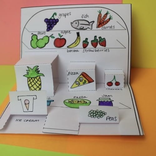 Food | Pop Up Fridge Craft Activity | ESL Worksheet For Kids