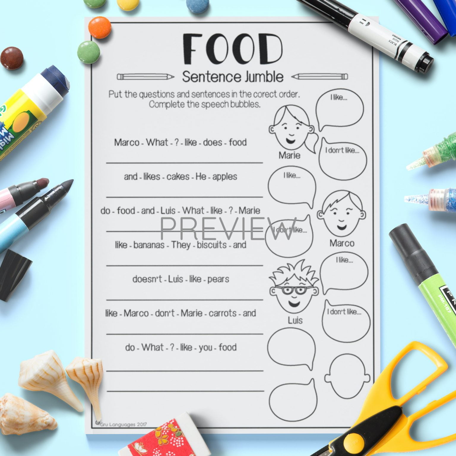 food-sentence-jumble-worksheet-esl-activity-for-children