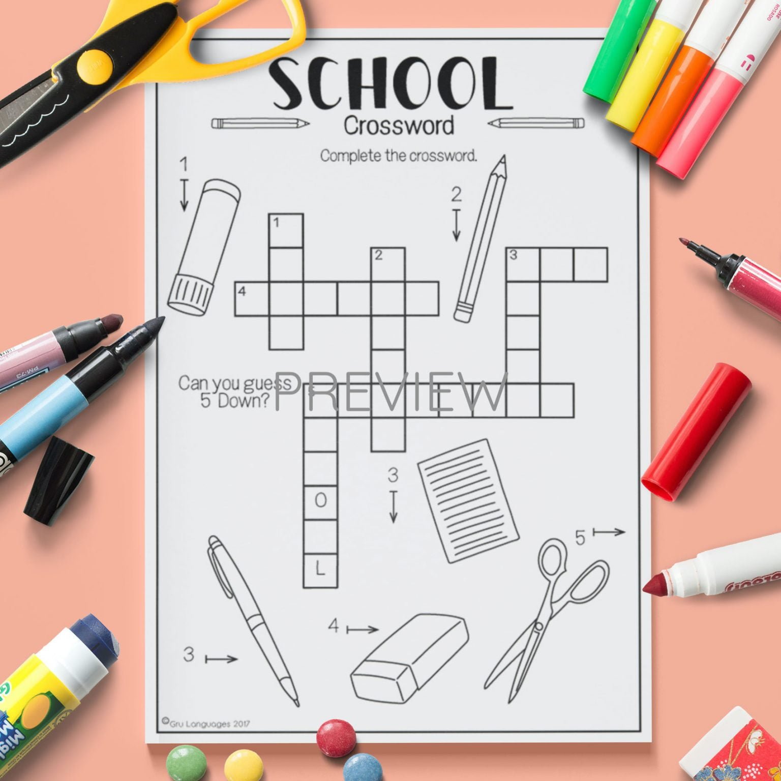 school assignments crossword