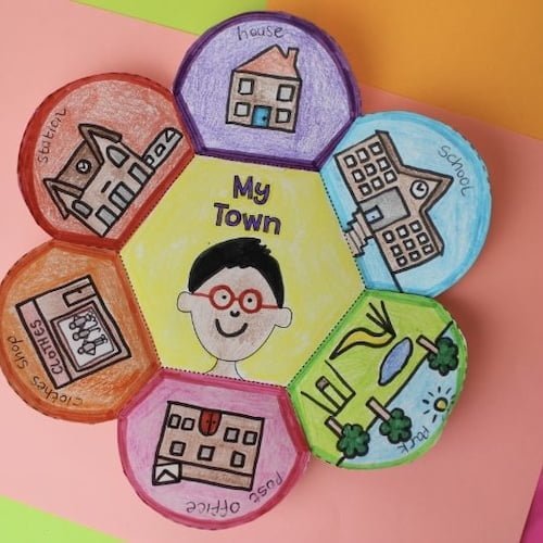 My Town | Flower Craft Activity | Fun ESL Worksheet For Kids