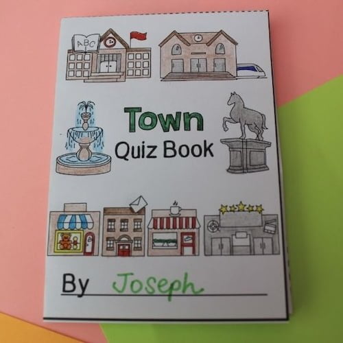 Town | Quiz Book Craft Activity | Fun ESL Worksheet For Kids