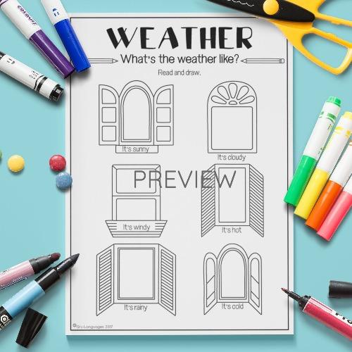 ESL English What Is The Weather Like Activity Worksheet