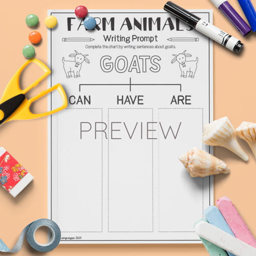 ESL English Goats Can Have Are Activity Worksheet