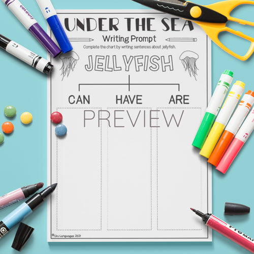 ESL English Jellyfish Can Have Are Activity Worksheet