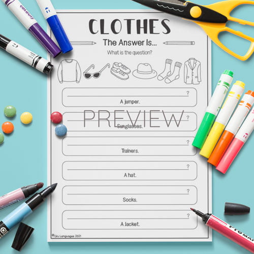 Clothes | What's The Questions Activity | ESL Worksheet For Kids