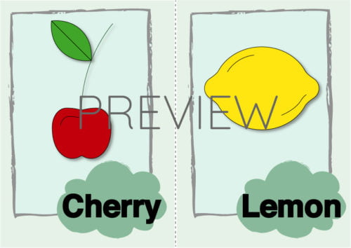 ESL Cherry and Lemon Flashcard