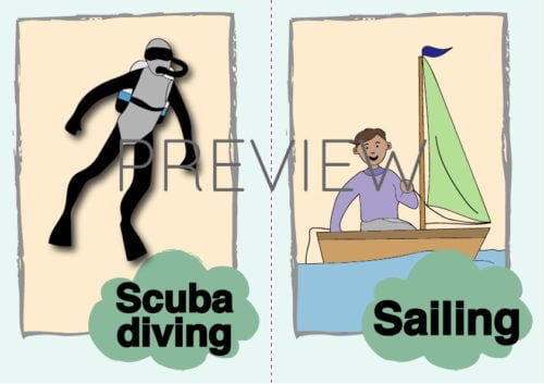 ESl Scuba Diving and Sailing Flashcards