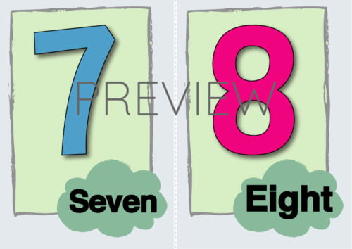 ESL Seven and Eight Flashcard