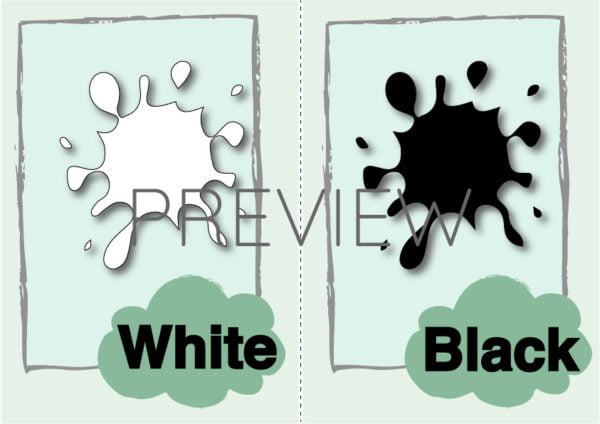 ESL White and Black Flashcard