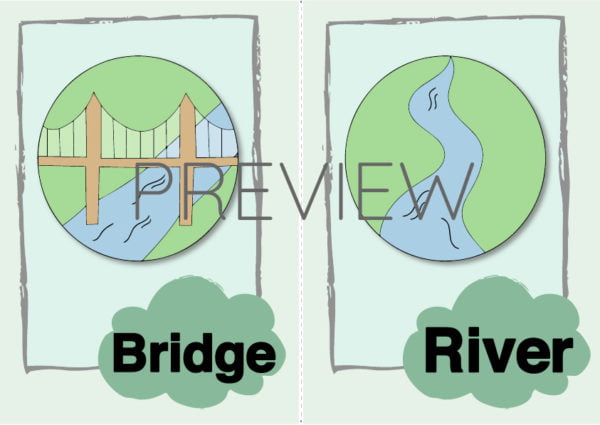 ESL Bridge and River Flashcard