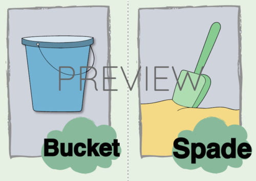ESL Bucket and Spade Flashcard