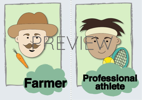 ESL Farmer and Athlete Flashcards