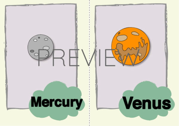ESL Mercury and Venus Flashcards
