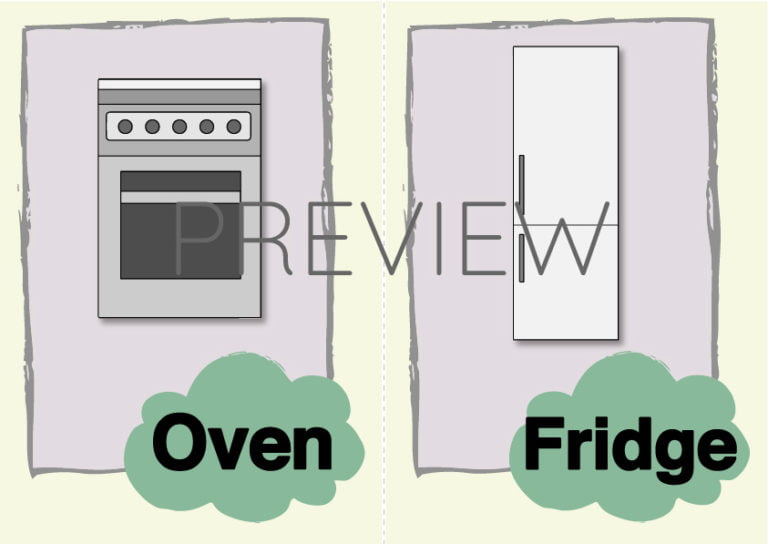 Oven and Fridge Flashcard Gru Languages
