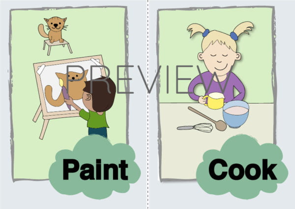 ESL Paint and Cook Flashcards