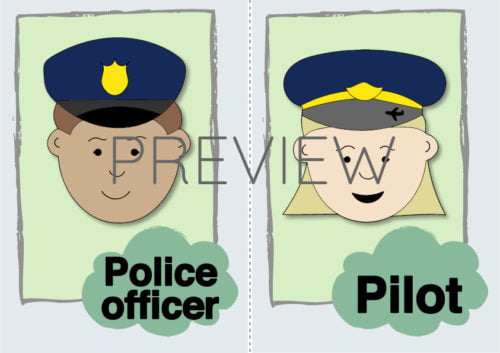 ESL Police Officer and Pilot Flashcards
