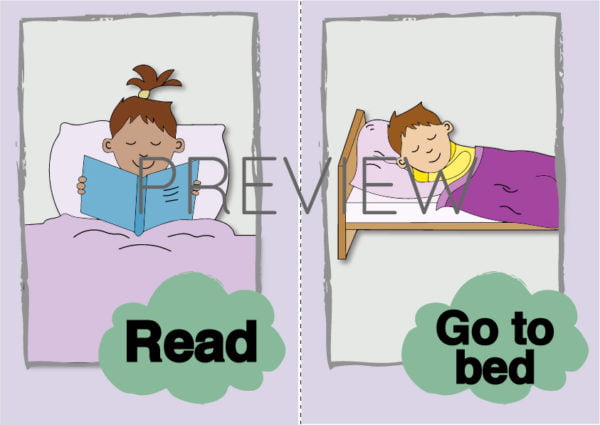 ESL Read and Go To Bed Flashcards