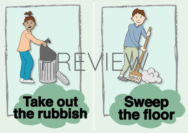 ESL Take Out The Rubbish and Sweep The Floor Flashcards