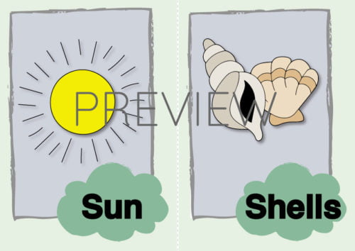 ESL Sun and Shells Flashcards