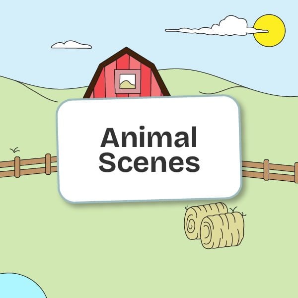 online animal scenes activity for children