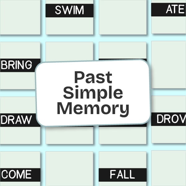 online past simple memory game for children