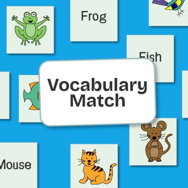 online vocabulary match game for children