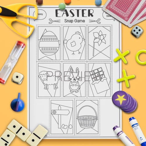 Easter snap card game for children