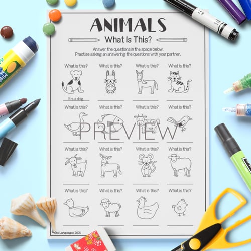 What is this? Animal activity for children