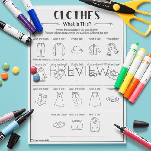 clothes what is this worksheet for children
