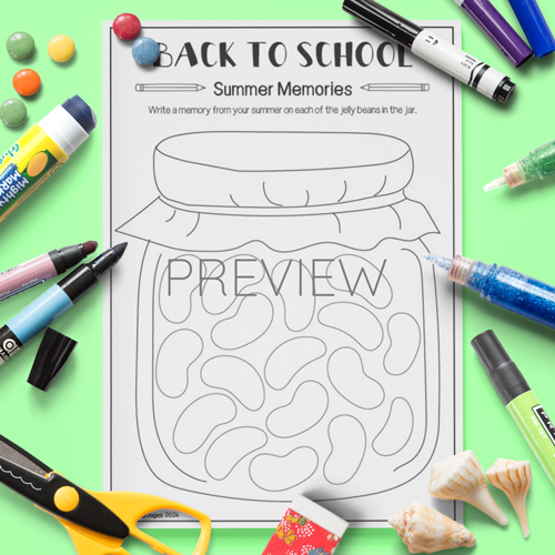 back to school summer memory jar activity